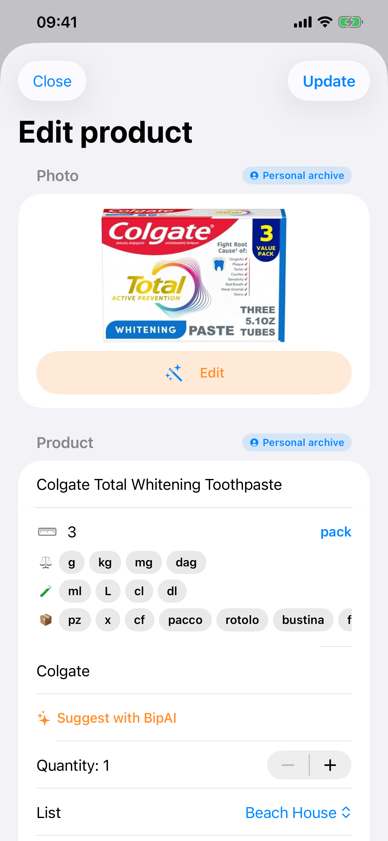 Scheda prodotto ReBip con foto e dettagli